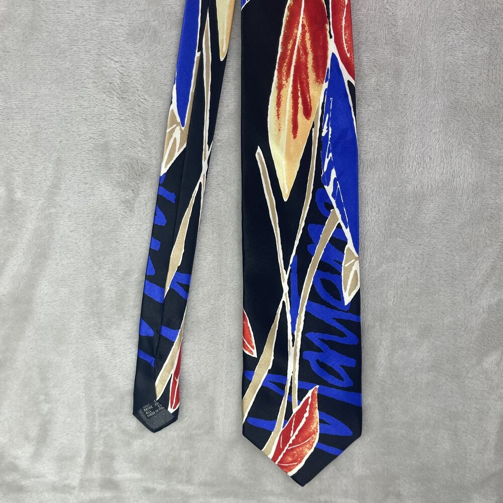 Rare Vintage Claude Montana Paris Silk Tie 80's Italy Maximalism Avant Garde
